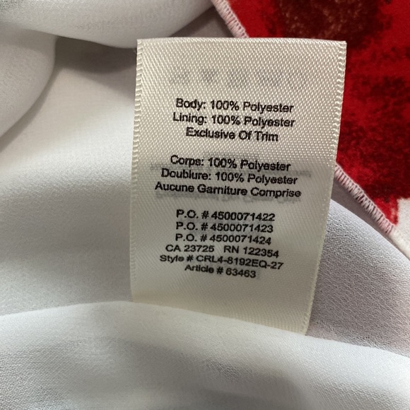 NWOT ARITZIA Size M |XXS White Floral V Neck Wait Strap Mid Dress - Picture 11 of 15